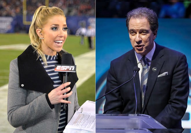 Olivia Harlan Dekker and her father, Kevin Harlan.
