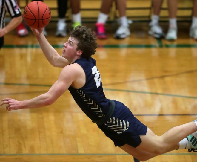 Appleton North High School's Will Guilbeault (20) against Oshkosh North High School during their boys basketball game on Tuesday, January 30, 2024 in Oshkosh, Wis. Oshkosh North defeated Appleton North 83-69.
Wm. Glasheen USA TODAY NETWORK-Wisconsin