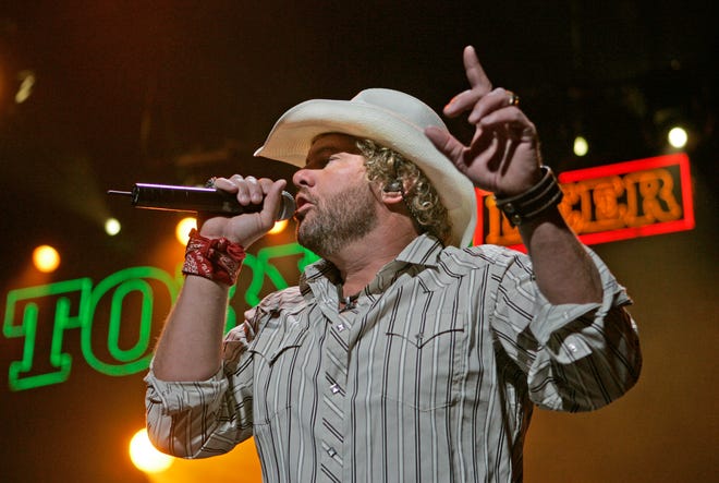Toby Keith performs Feb. 18, 2005, at a nearly full Bradley Center in Milwaukee.