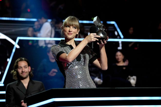 Taylor Swift took home four awards for best artist, best video, best pop and best longform video at the 2022 MTV Europe Music Awards on November 13.